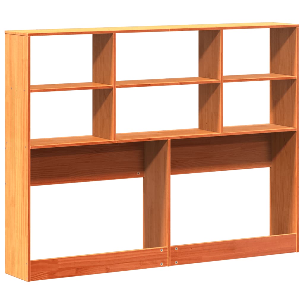 Kopfteil mit Stauraum Wachsbraun 140 cm Massivholz Kiefer