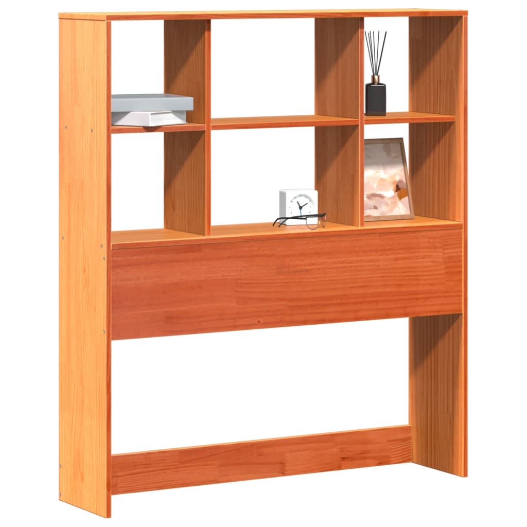 Kopfteil mit Stauraum Wachsbraun 75 cm Massivholz Kiefer
