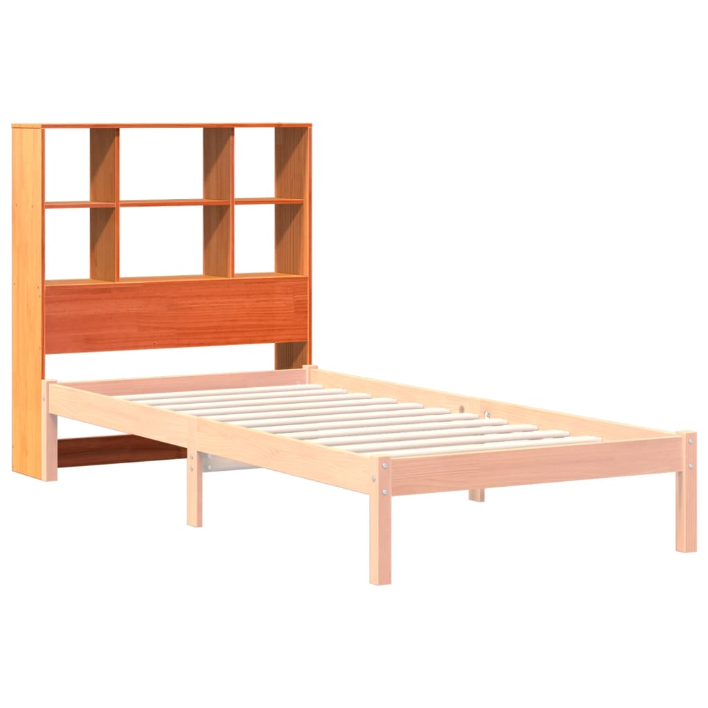 Kopfteil mit Stauraum Wachsbraun 75 cm Massivholz Kiefer