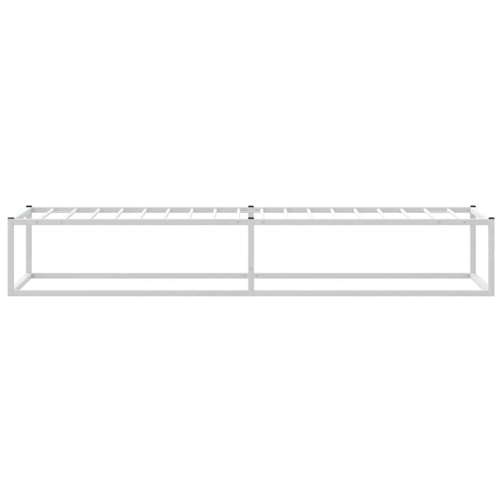 Bettgestell ohne Matratze Weiß 90x200 cm Metall