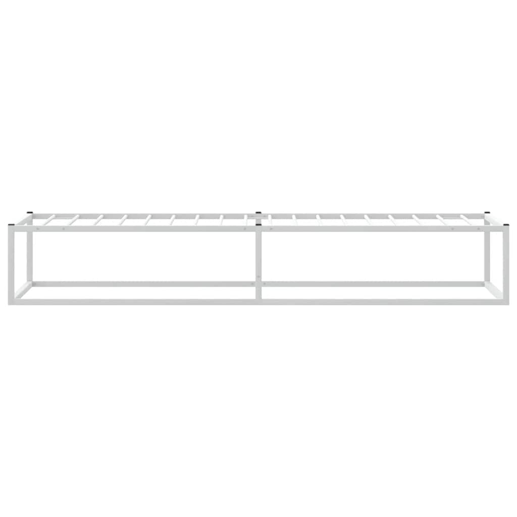 Bettgestell ohne Matratze Weiß 100x200 cm Metall