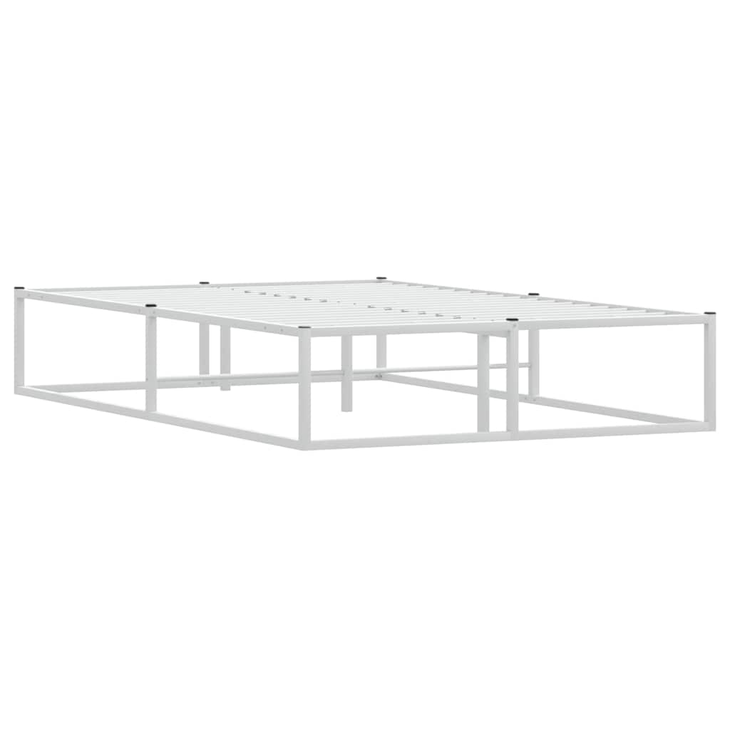 Bettgestell ohne Matratze Weiß 120x200 cm Metall