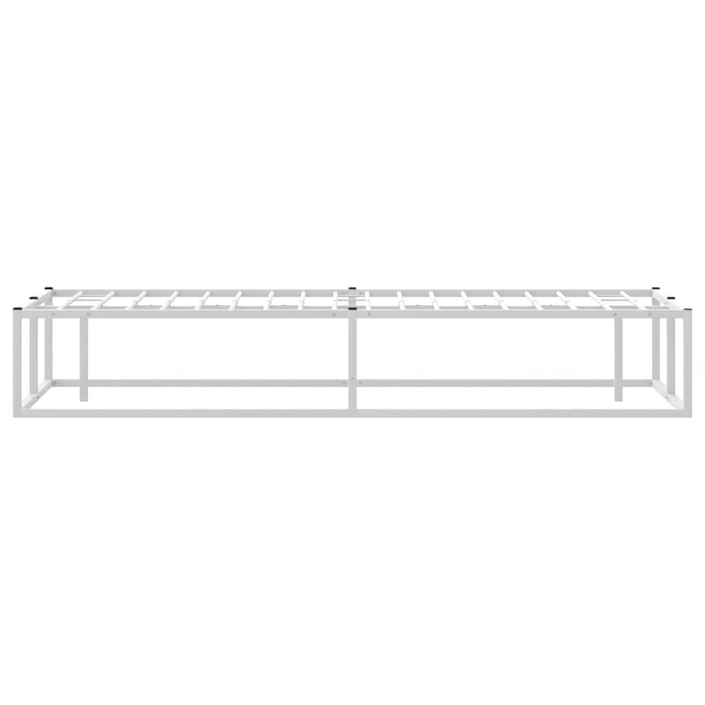 Bettgestell ohne Matratze Weiß 120x200 cm Metall