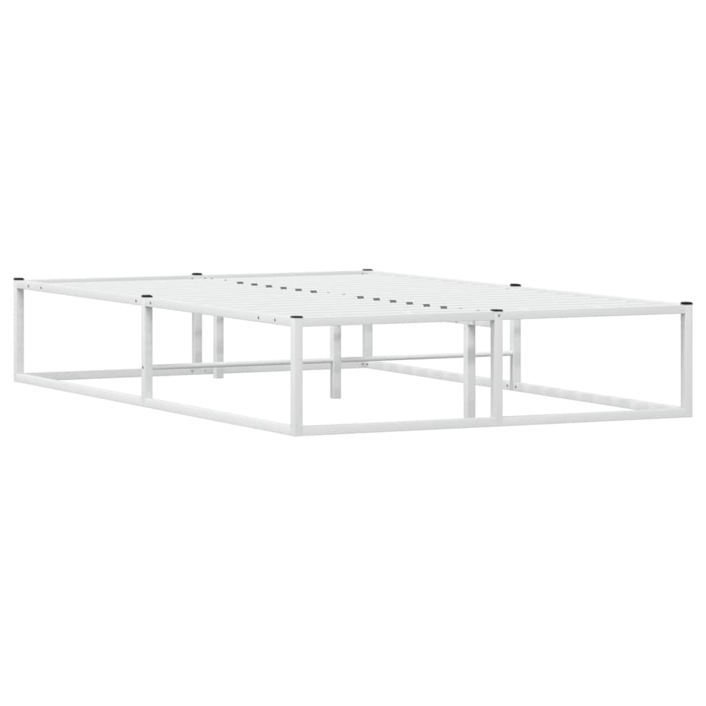 Bettgestell ohne Matratze Weiß 120x200 cm Metall