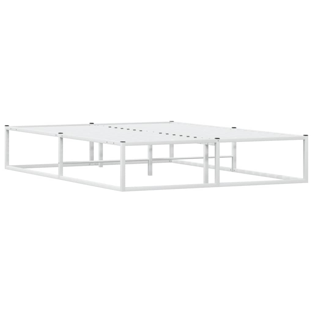 Bettgestell ohne Matratze Weiß 140x200 cm Metall