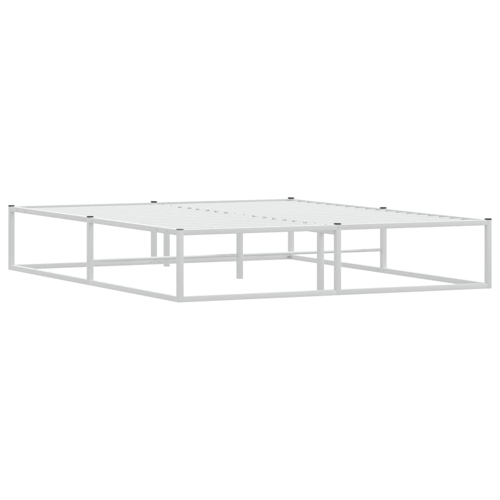 Bettgestell ohne Matratze Weiß 160x200 cm Metall
