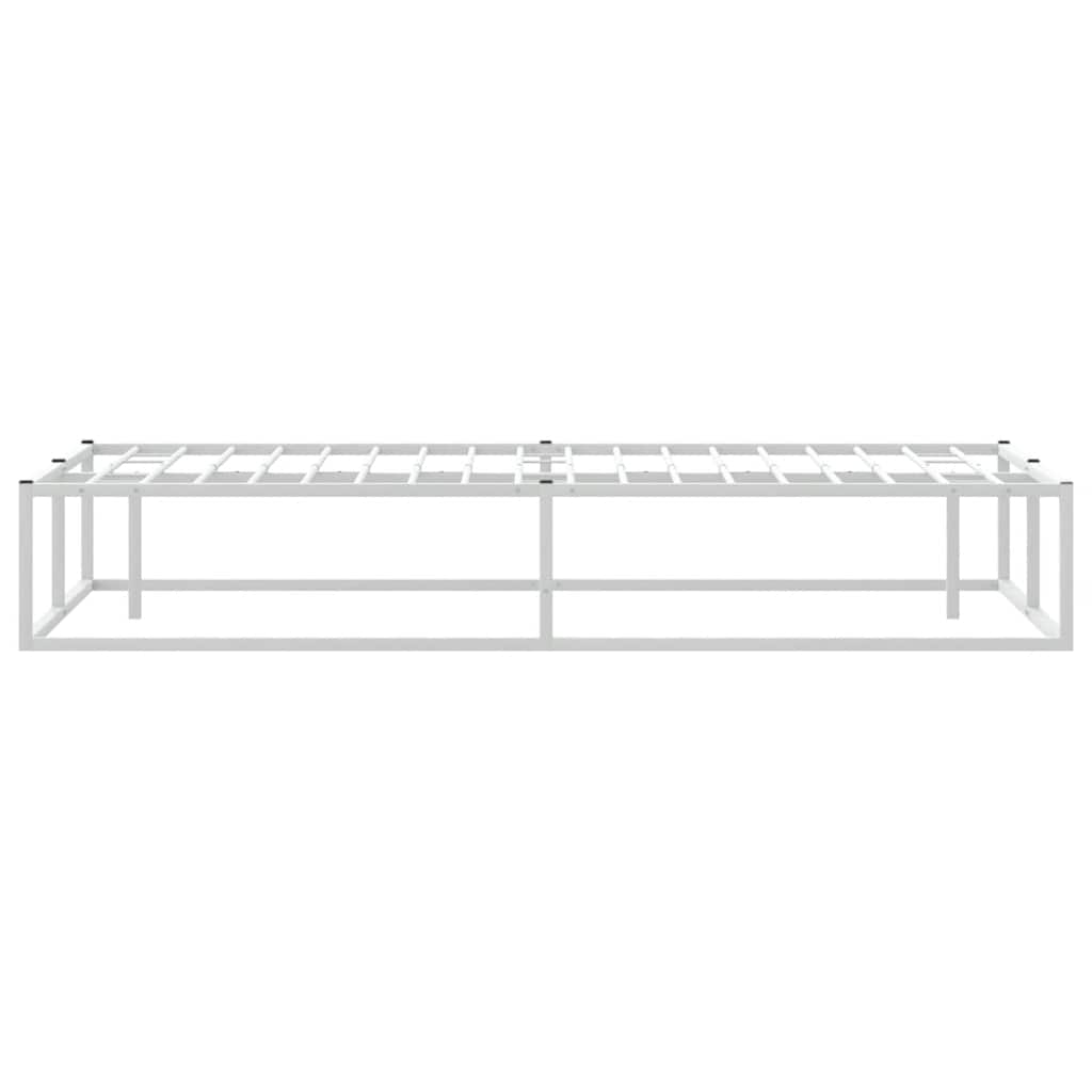 Bettgestell ohne Matratze Weiß 160x200 cm Metall