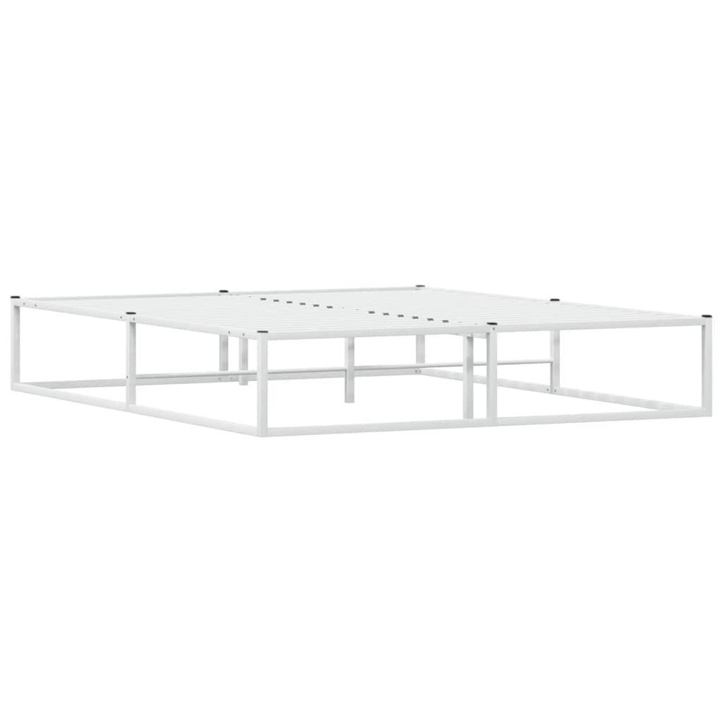 Bettgestell ohne Matratze Weiß 160x200 cm Metall