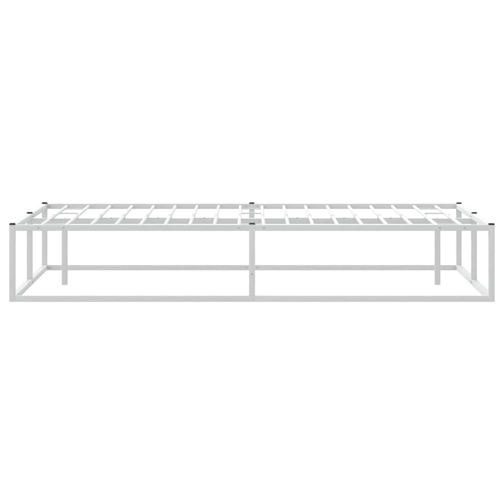 Bettgestell ohne Matratze Weiß 180x200 cm Metall