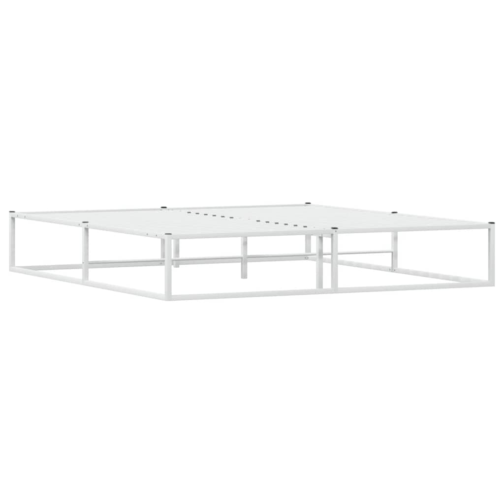 Bettgestell ohne Matratze Weiß 180x200 cm Metall
