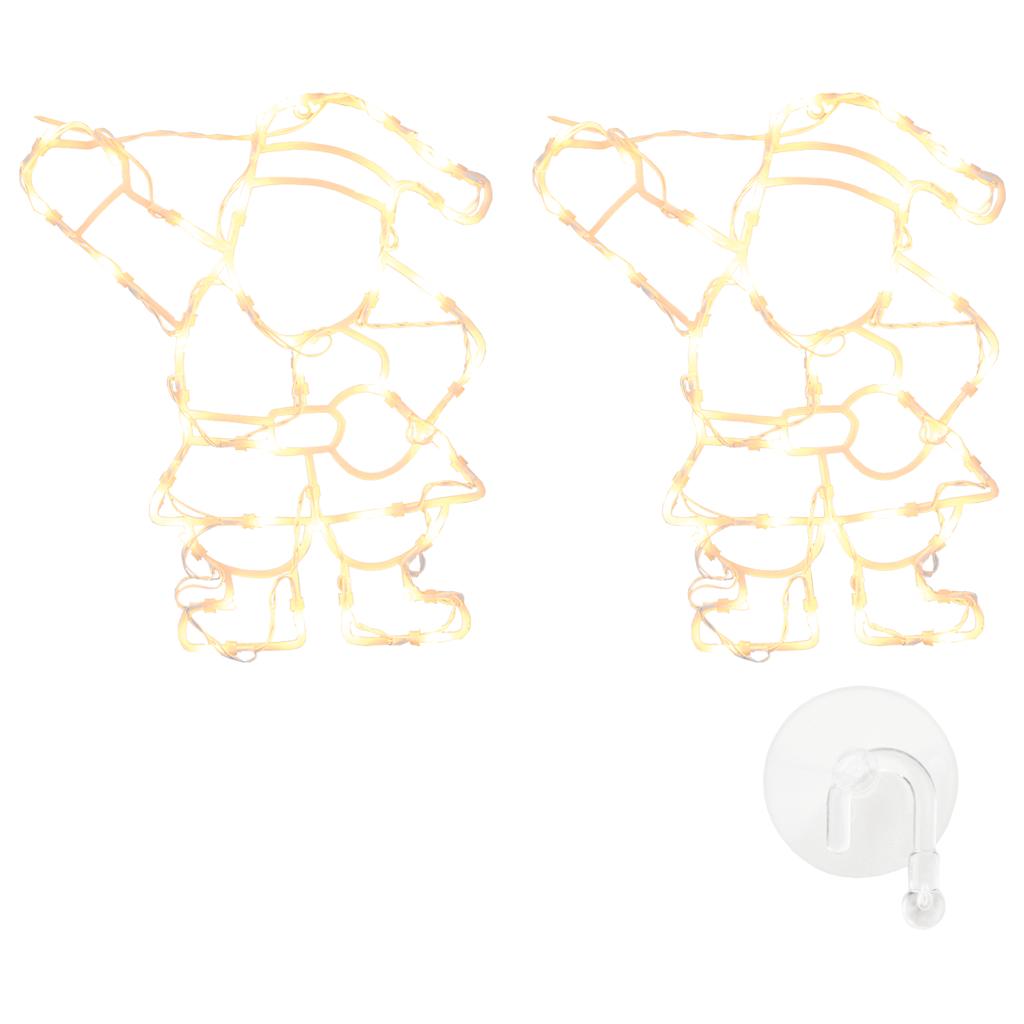 Weihnachtsbeleuchtung Weihnachtsmann-Silhouette 2 Stk. 35 LEDs