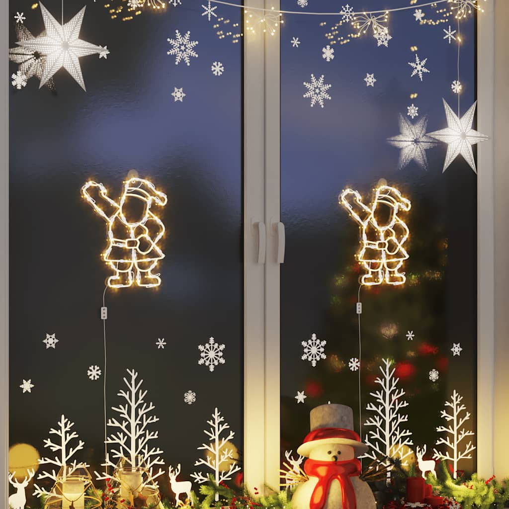 Weihnachtsbeleuchtung Weihnachtsmann-Silhouette 2 Stk. 35 LEDs