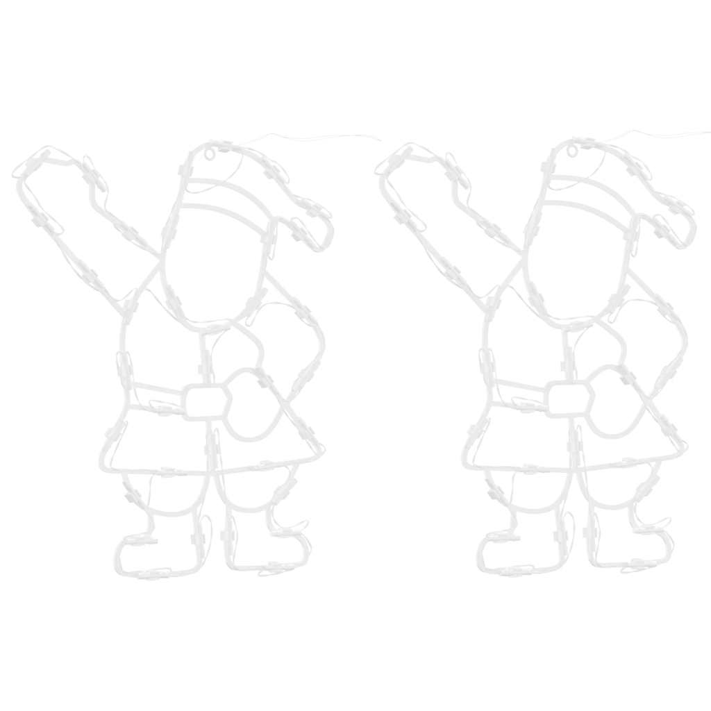Weihnachtsbeleuchtung Weihnachtsmann-Silhouette 2 Stk. 35 LEDs