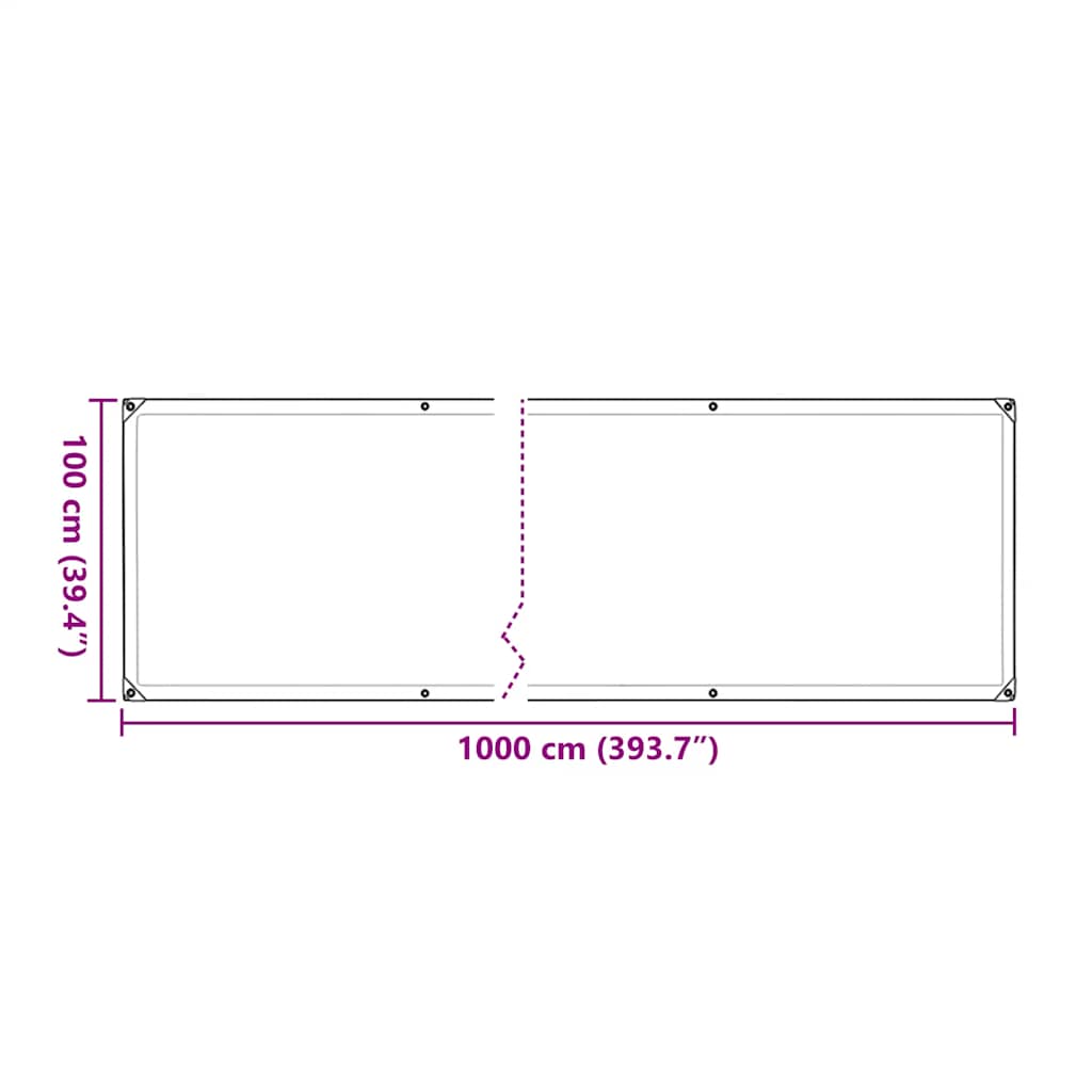 Pflanzenabdeckung mit Ösen 1x10 m Polyethylen