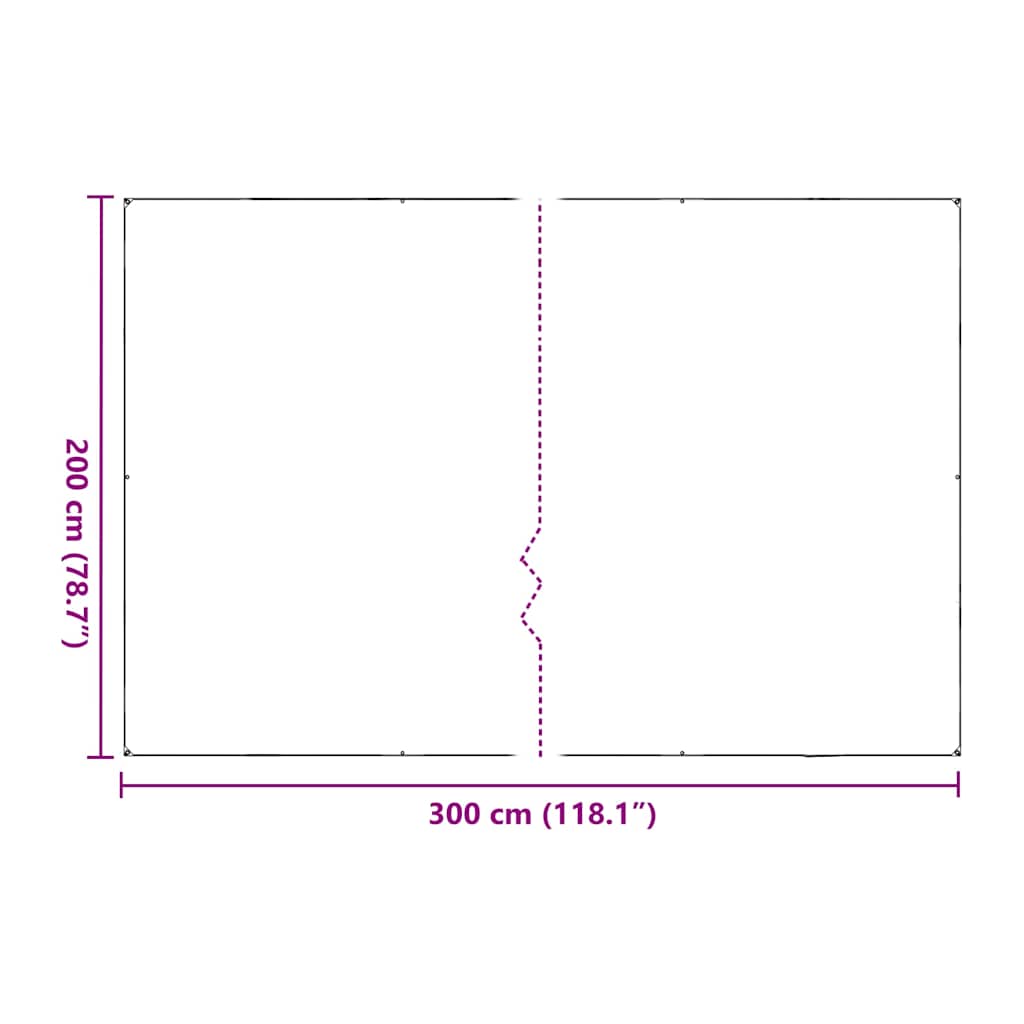 Pflanzenabdeckung mit Ösen 2x3 m Polyethylen