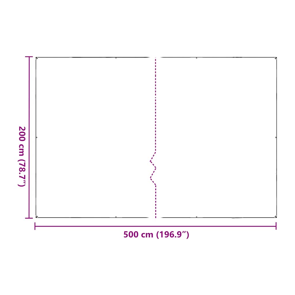 Pflanzenabdeckung mit Ösen 2x5 m Polyethylen