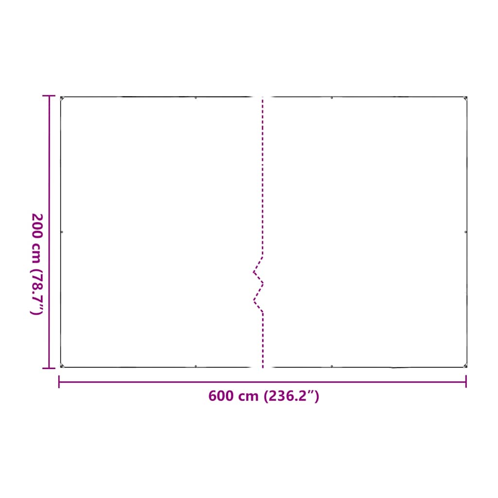 Pflanzenabdeckung mit Ösen 2x6 m Polyethylen