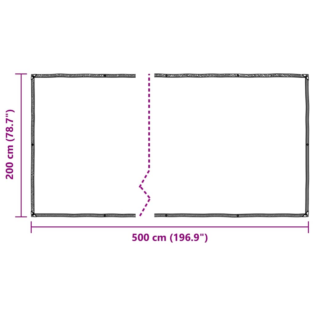 Pflanzenabdeckung mit Ösen 2x5 m Polyethylen