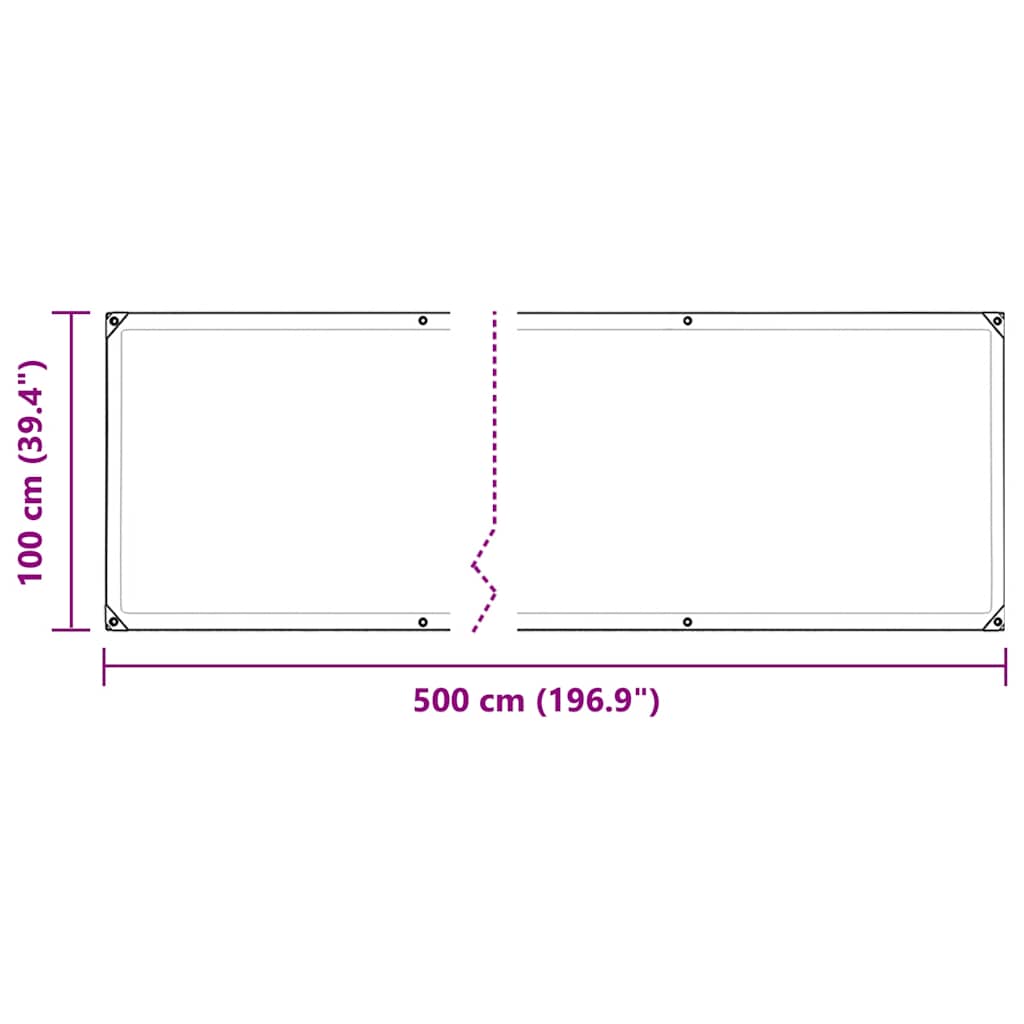 Pflanzenabdeckung mit Ösen 1x5 m PVC