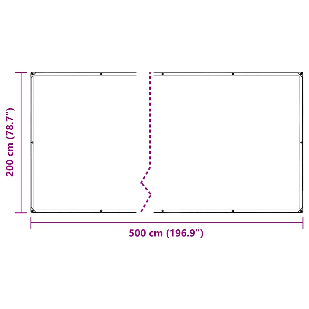 Pflanzenabdeckung mit Ösen 2x5 m PVC