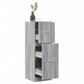 Apothekerschrank Grau Sonoma 40x41x118 cm Holzwerkstoff