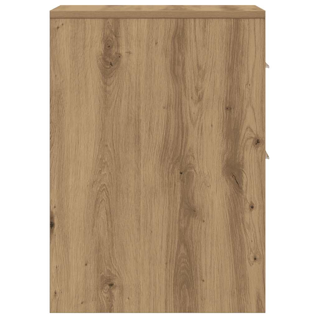 Badschrank Schmal mit Rollen Artisan-Eiche Holzwerkstoff