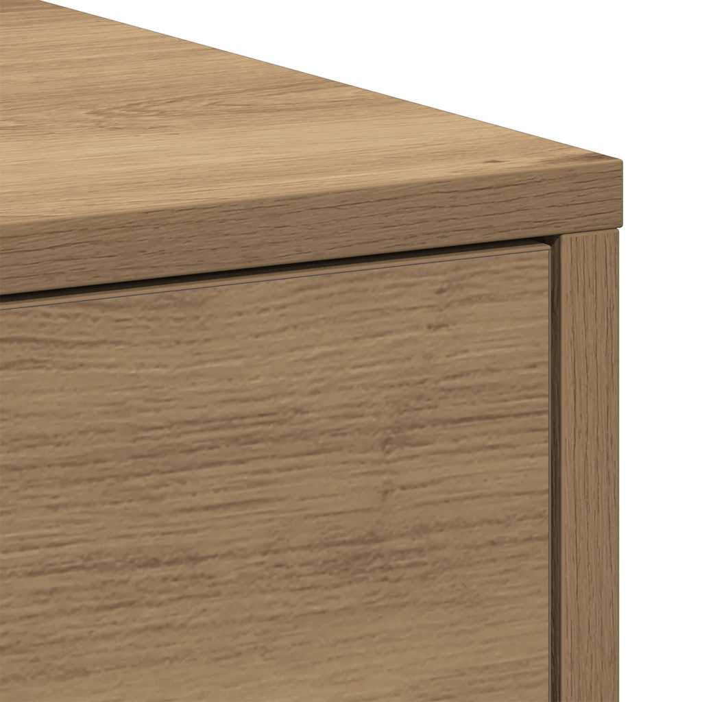 Badschrank Schmal mit Rollen Artisan-Eiche Holzwerkstoff