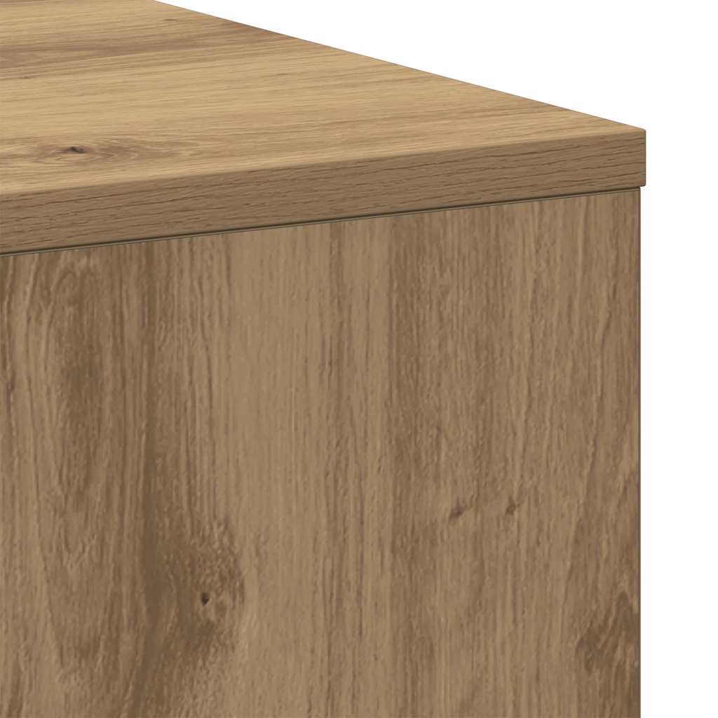 Badschrank Schmal mit Rollen Artisan-Eiche Holzwerkstoff