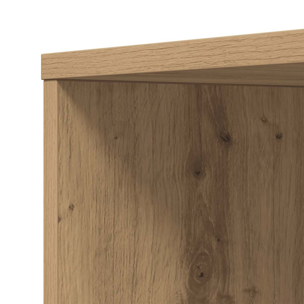 Badschrank Schmal mit Rollen Artisan-Eiche Holzwerkstoff