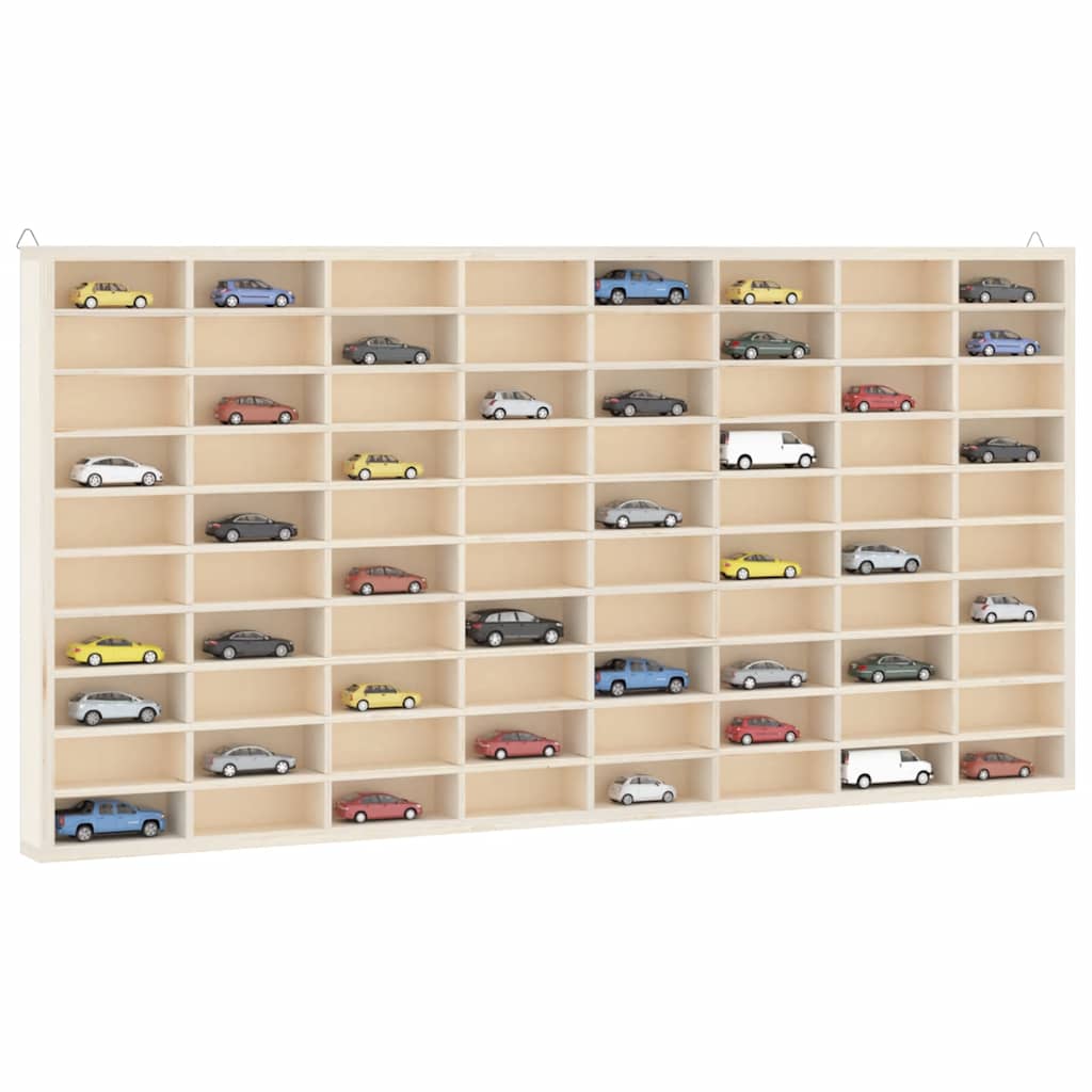Sammlervitrine aus Holz mit 80 Fächern 80x4,5x40,5cm