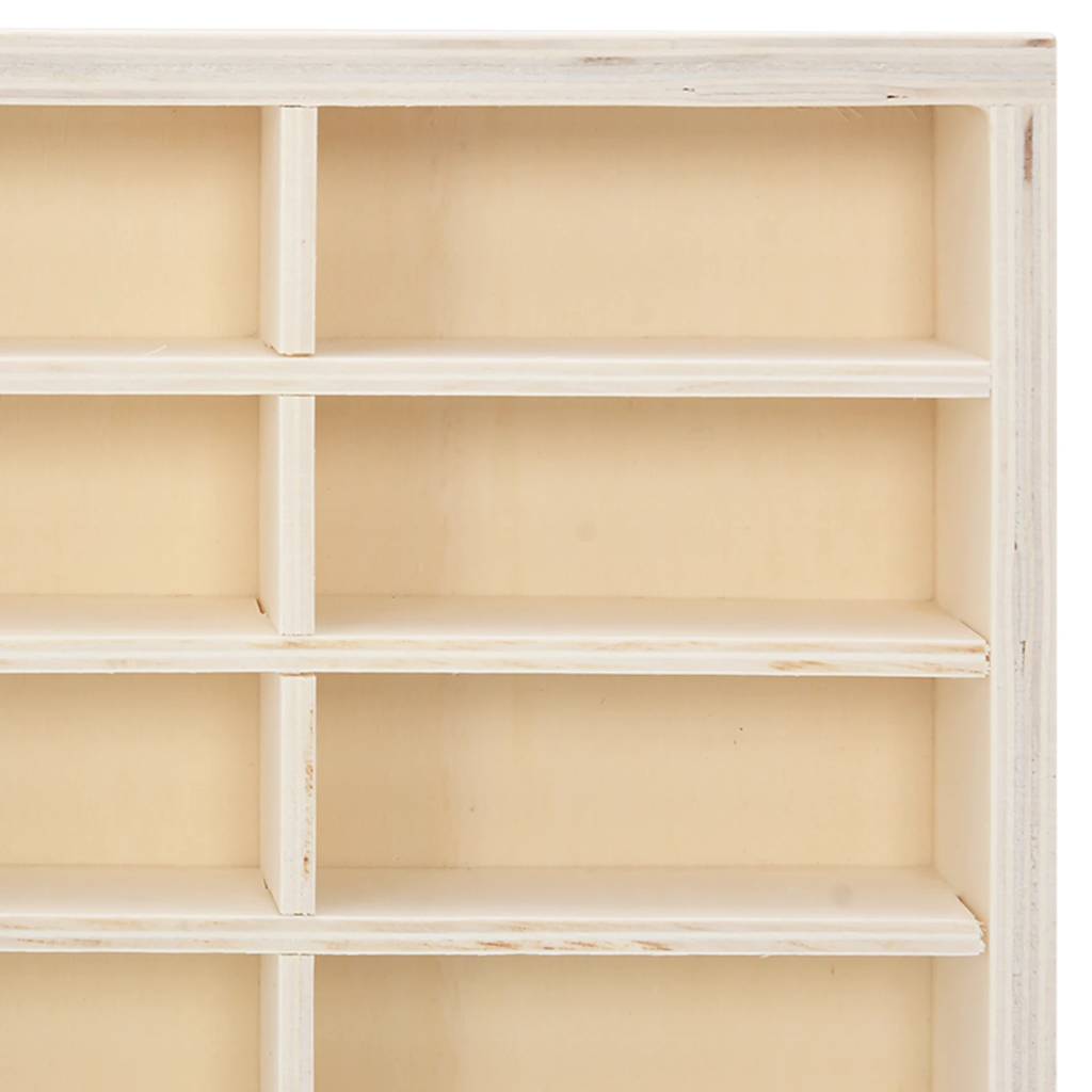 Sammlervitrine aus Holz mit 60 Fächern 60 x 4,5 x 40,5 cm