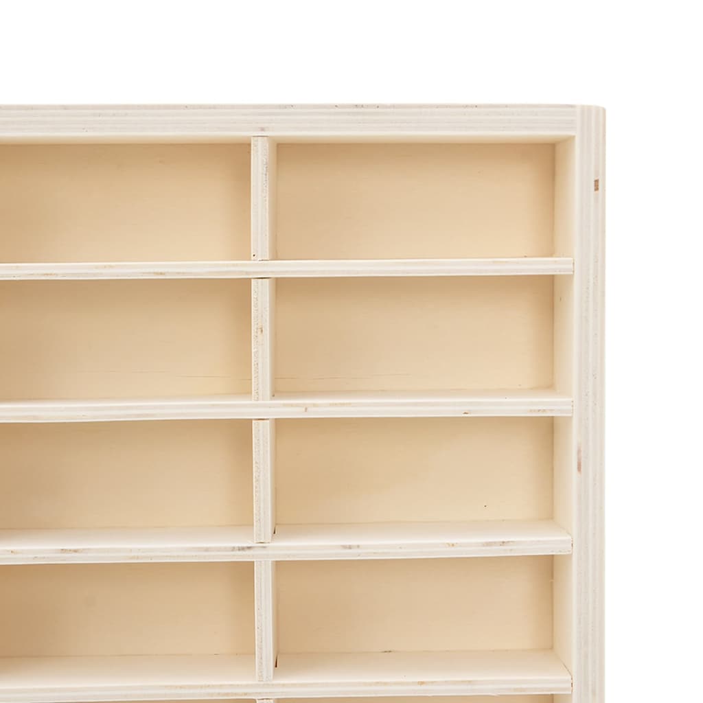 Sammlervitrine aus Holz mit 90 Fächern 50,5 x 4,5 x 79 cm
