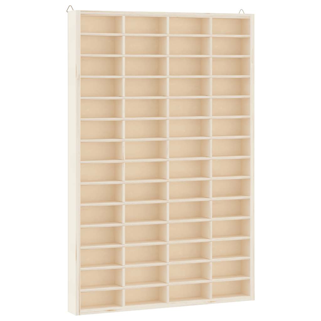 Sammlervitrine aus Holz mit 56 Fächern 40 x 4,5 x 60 cm