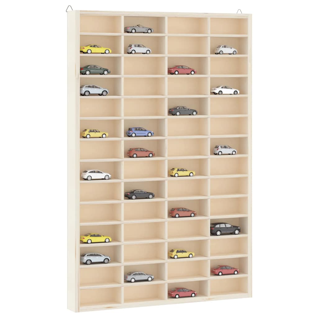 Sammlervitrine aus Holz mit 56 Fächern 40 x 4,5 x 60 cm