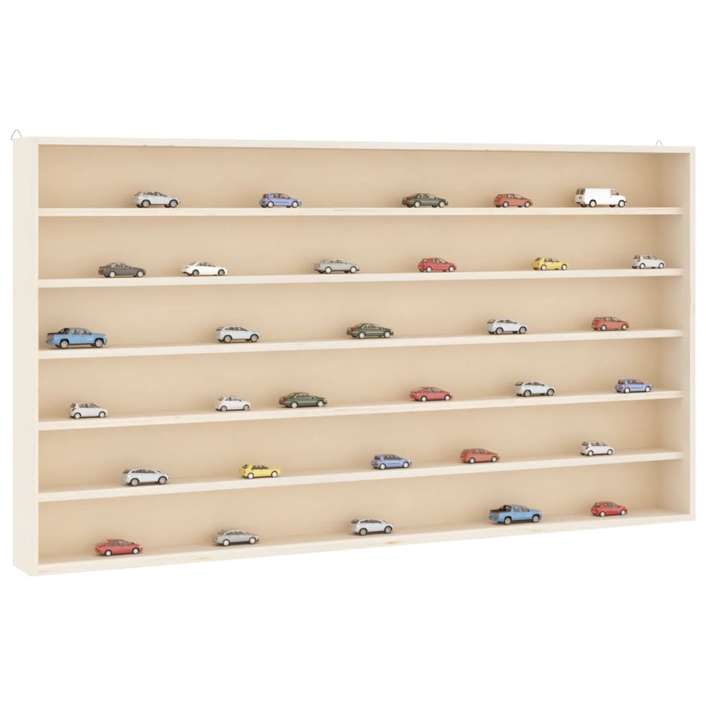 Sammlervitrine aus Holz mit 6 Regalen 80x8,5x55 cm