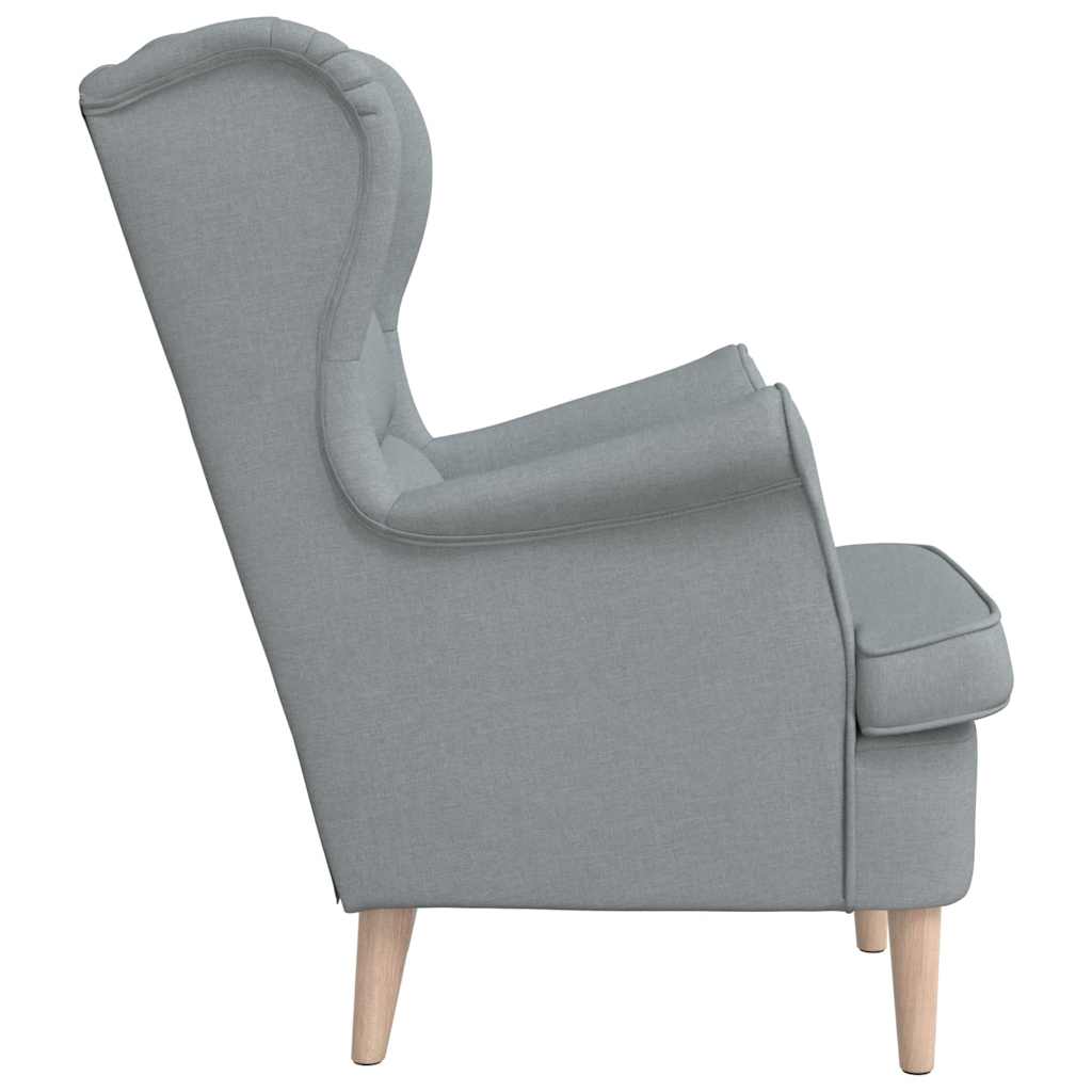 Sessel Hellgrau 74x84x100 cm Stoff