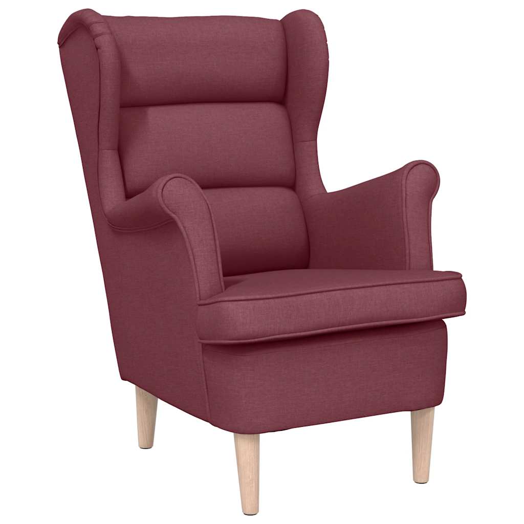 Sessel Weinrot 74x84x100 cm Stoff