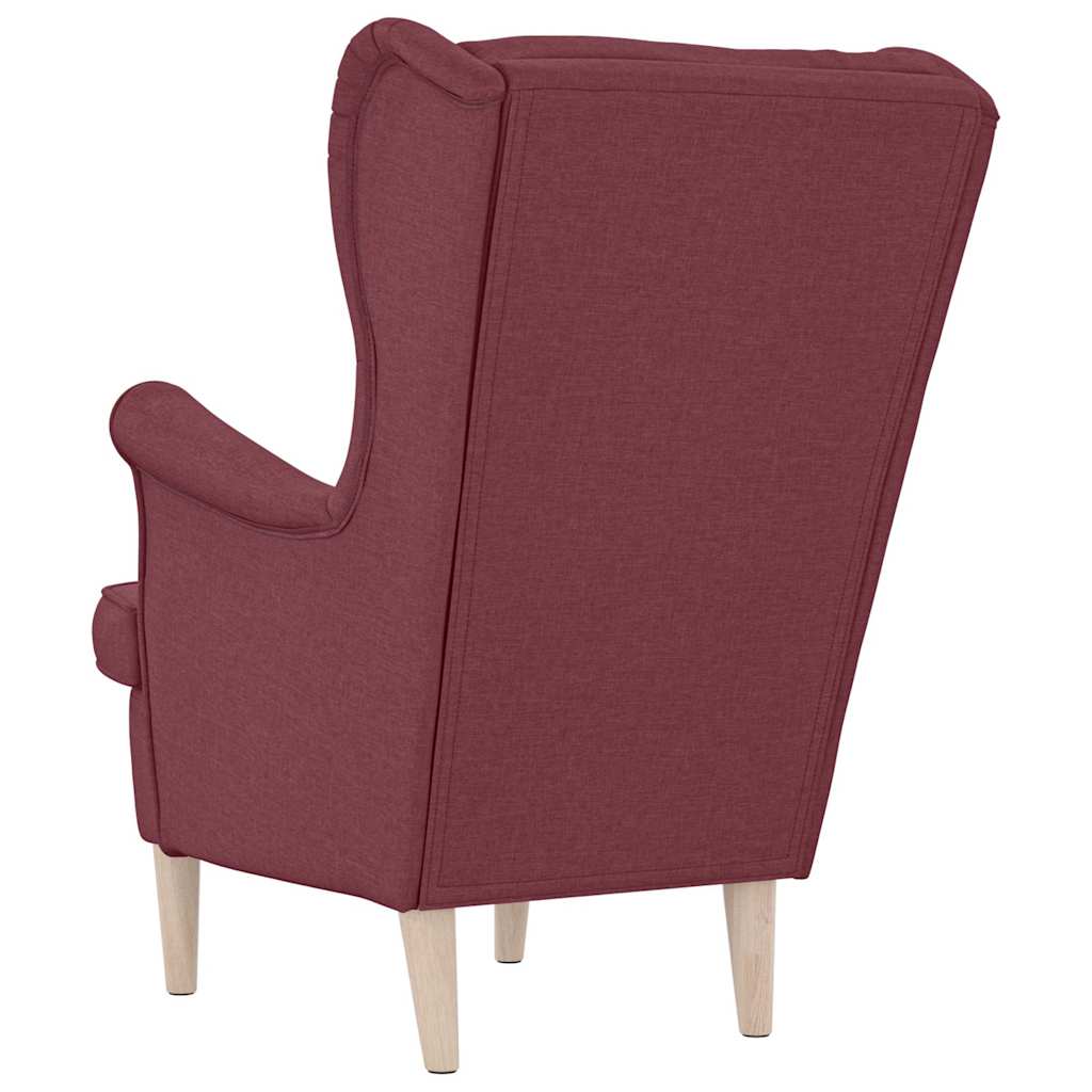 Sessel Weinrot 74x84x100 cm Stoff