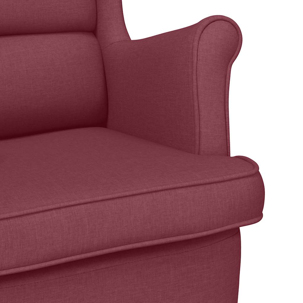 Sessel Weinrot 74x84x100 cm Stoff
