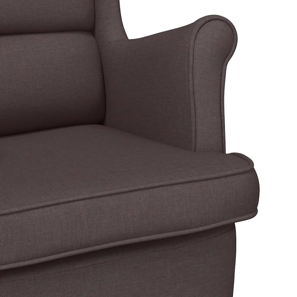 Sessel Dunkelbraun 74x84x100 cm Stoff