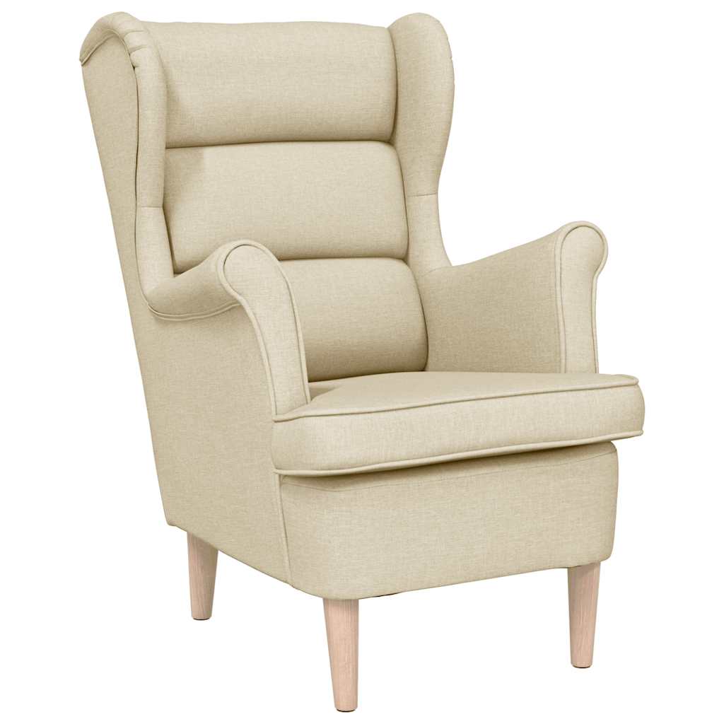 Sessel Creme 74x84x100 cm Stoff