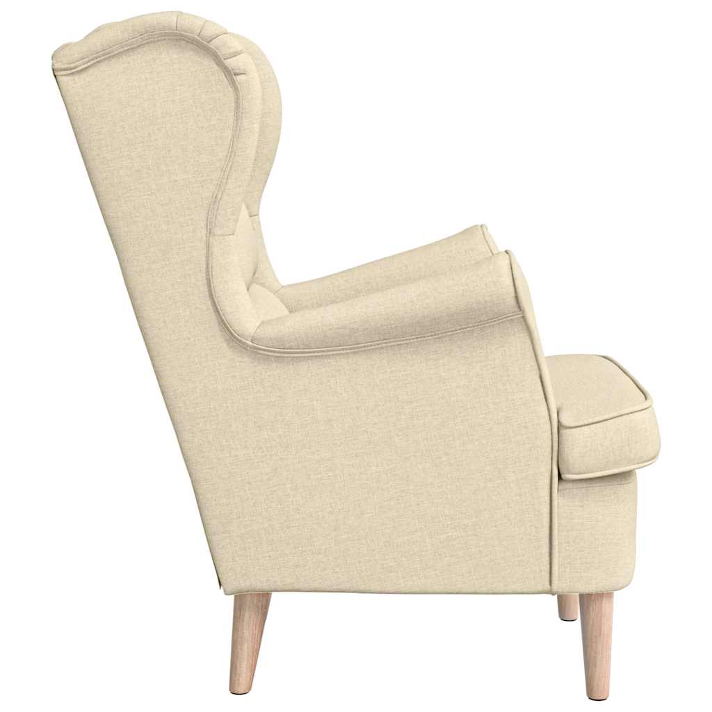 Sessel Creme 74x84x100 cm Stoff