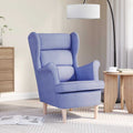 Sessel Jeansblau 74x84x100 cm Stoff