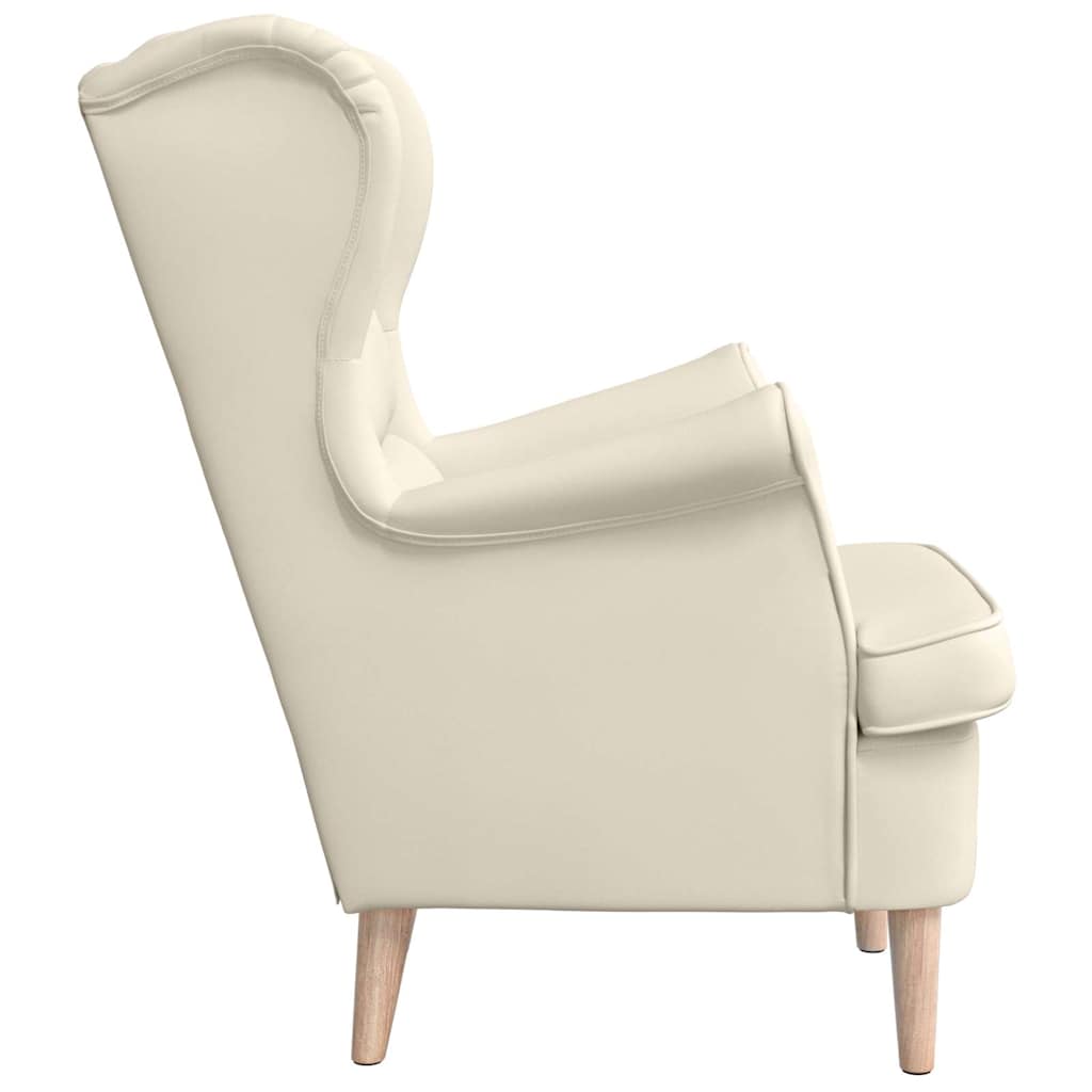 Sessel Weiß 74x84x100 cm Leinen