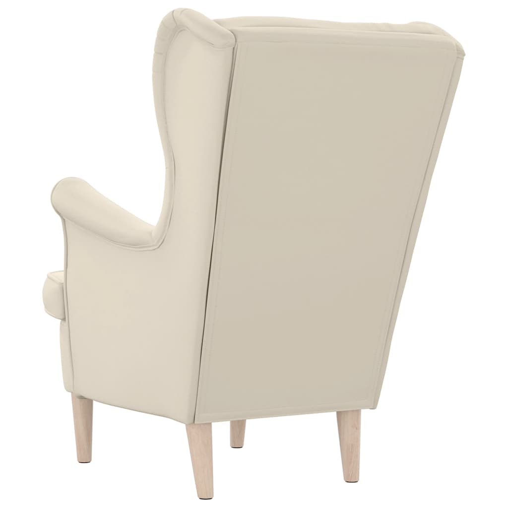 Sessel Weiß 74x84x100 cm Leinen