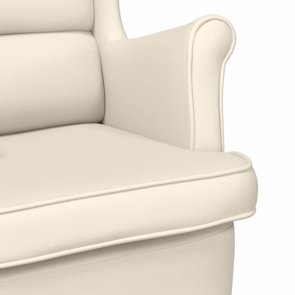 Sessel Weiß 74x84x100 cm Leinen