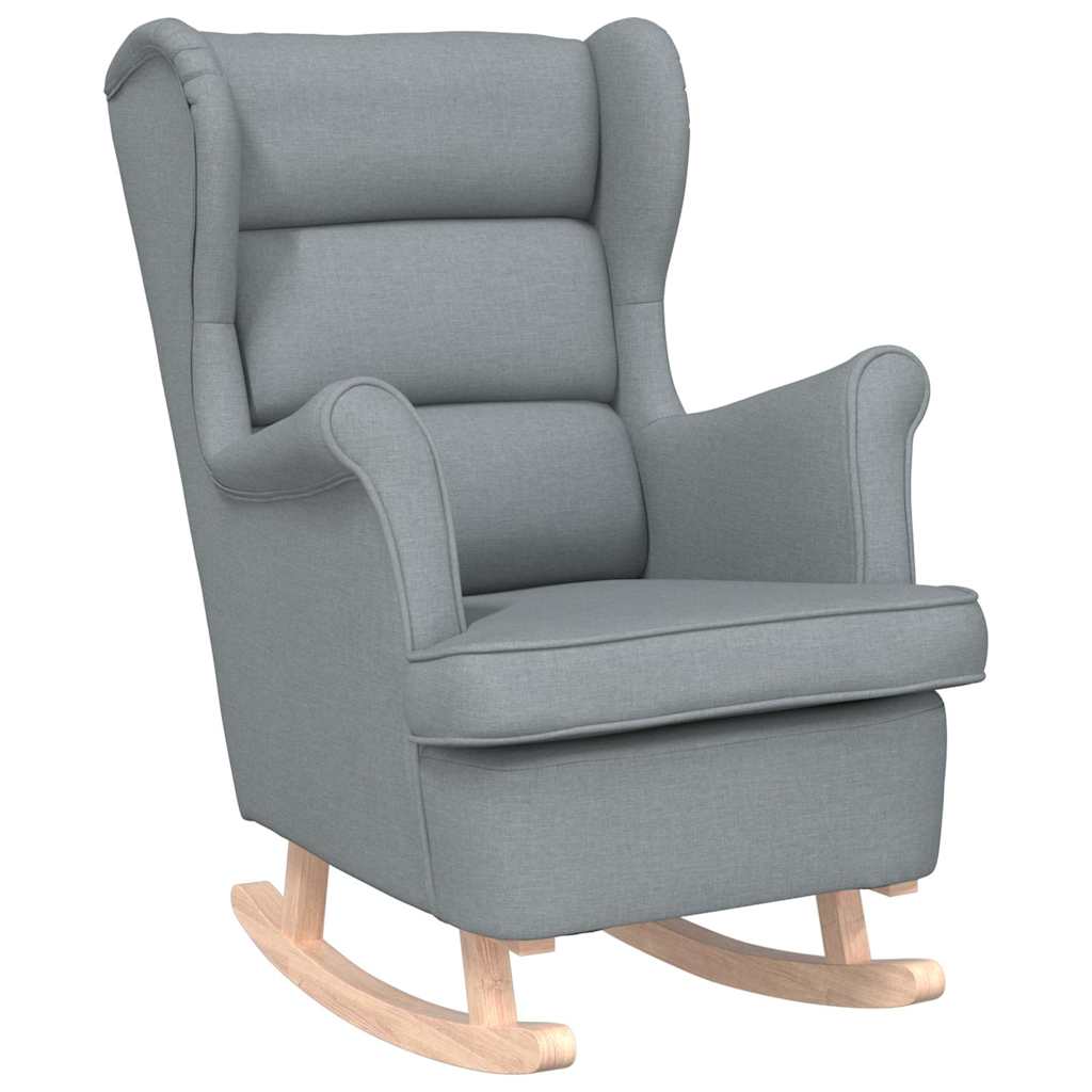 Schaukelsessel Hellgrau 74x90x102 cm Stoff