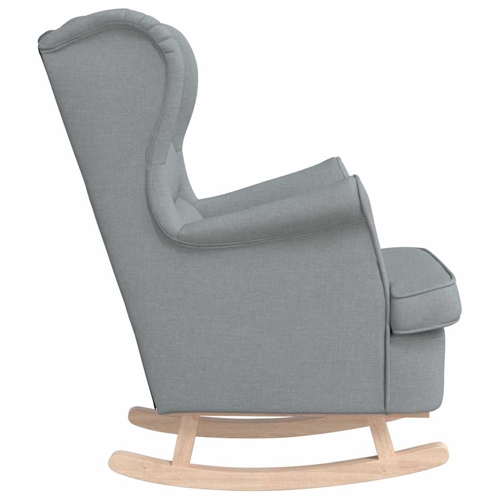 Schaukelsessel Hellgrau 74x90x102 cm Stoff