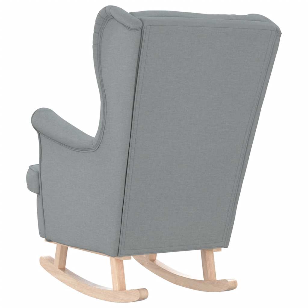 Schaukelsessel Hellgrau 74x90x102 cm Stoff