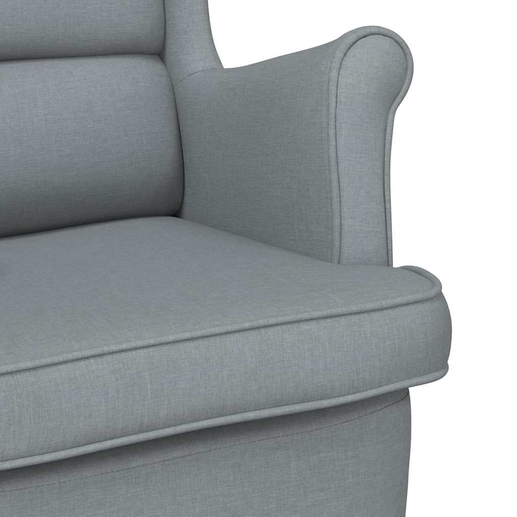 Schaukelsessel Hellgrau 74x90x102 cm Stoff
